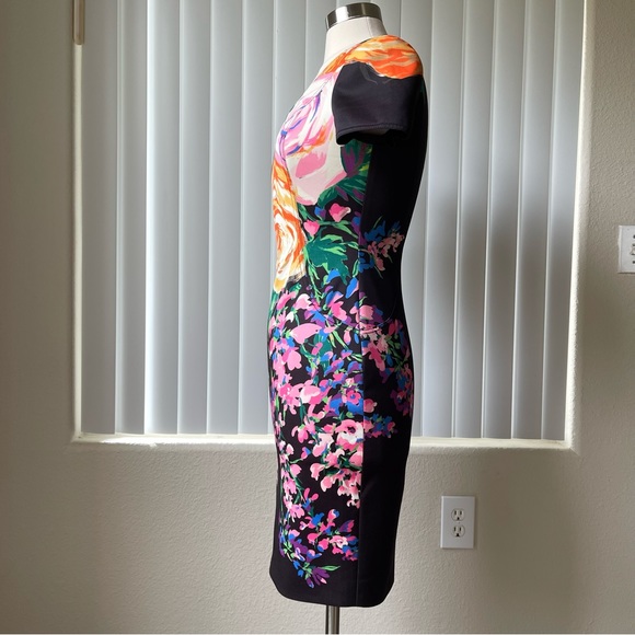 BLUMARINE Large Rose Floral Print Stretch Bodycon Dress Size: S  $2327 - Picture 10 of 16